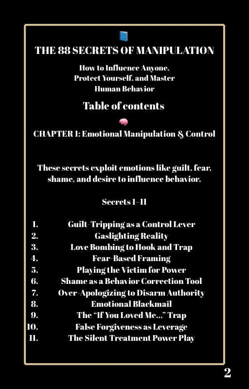 The 88 Secrets Of Manipulation